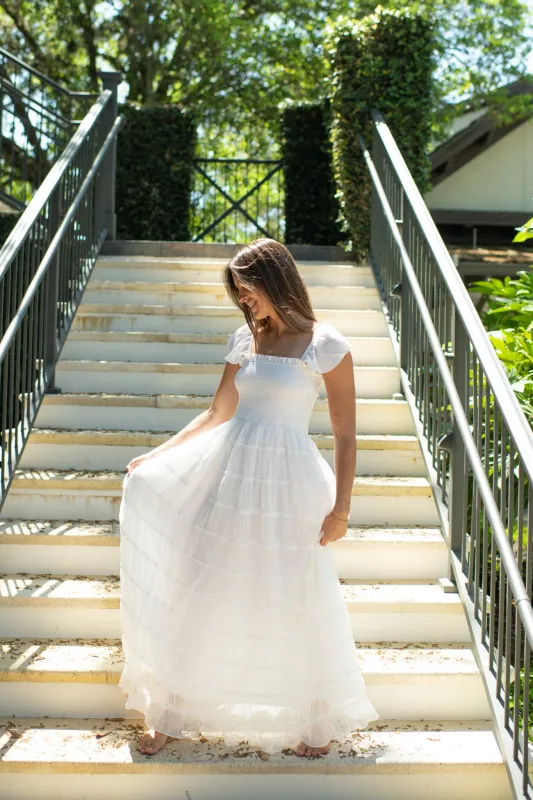 Women's Marabella Dress (white chiffon) sold by Indie Blue