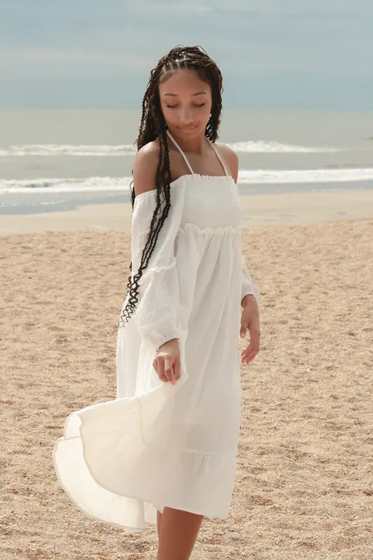 Women's Pippa Dress (white muslin) sold by Indie Blue