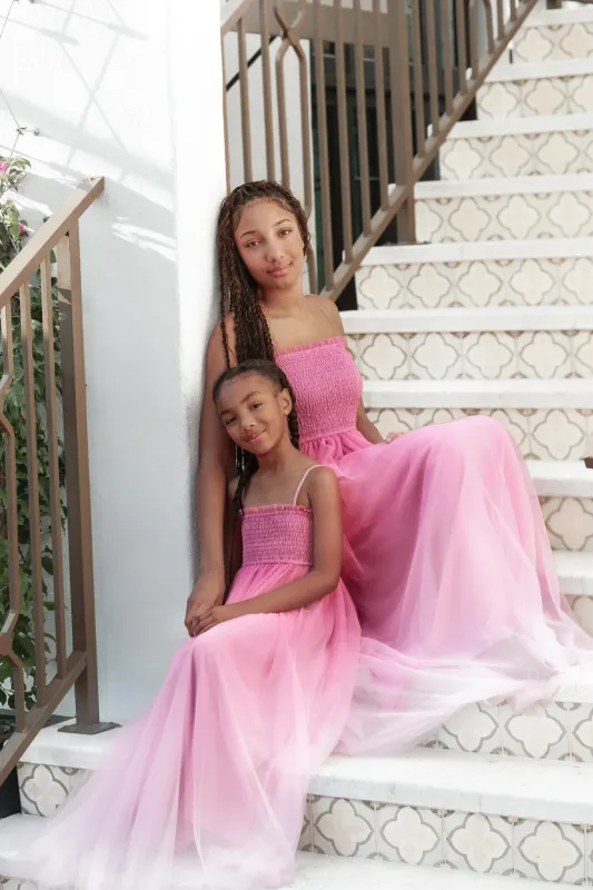 Women's Isa Maxi (pink ombré tulle) sold by Indie Blue