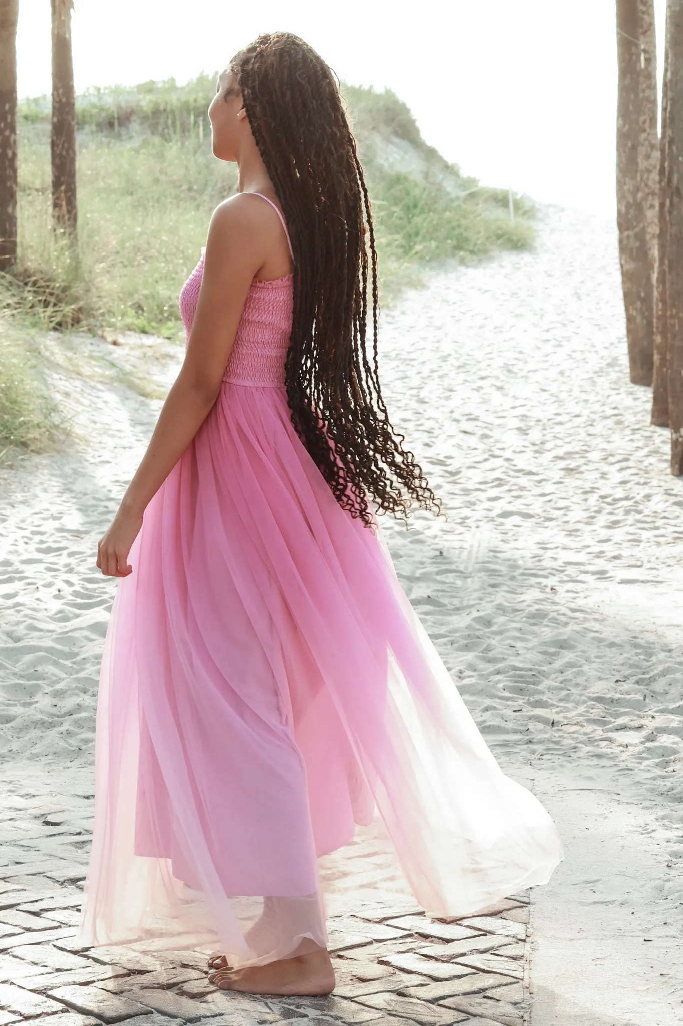 Women's Isa Maxi (pink ombré tulle) sold by Indie Blue product image thumbnail 3