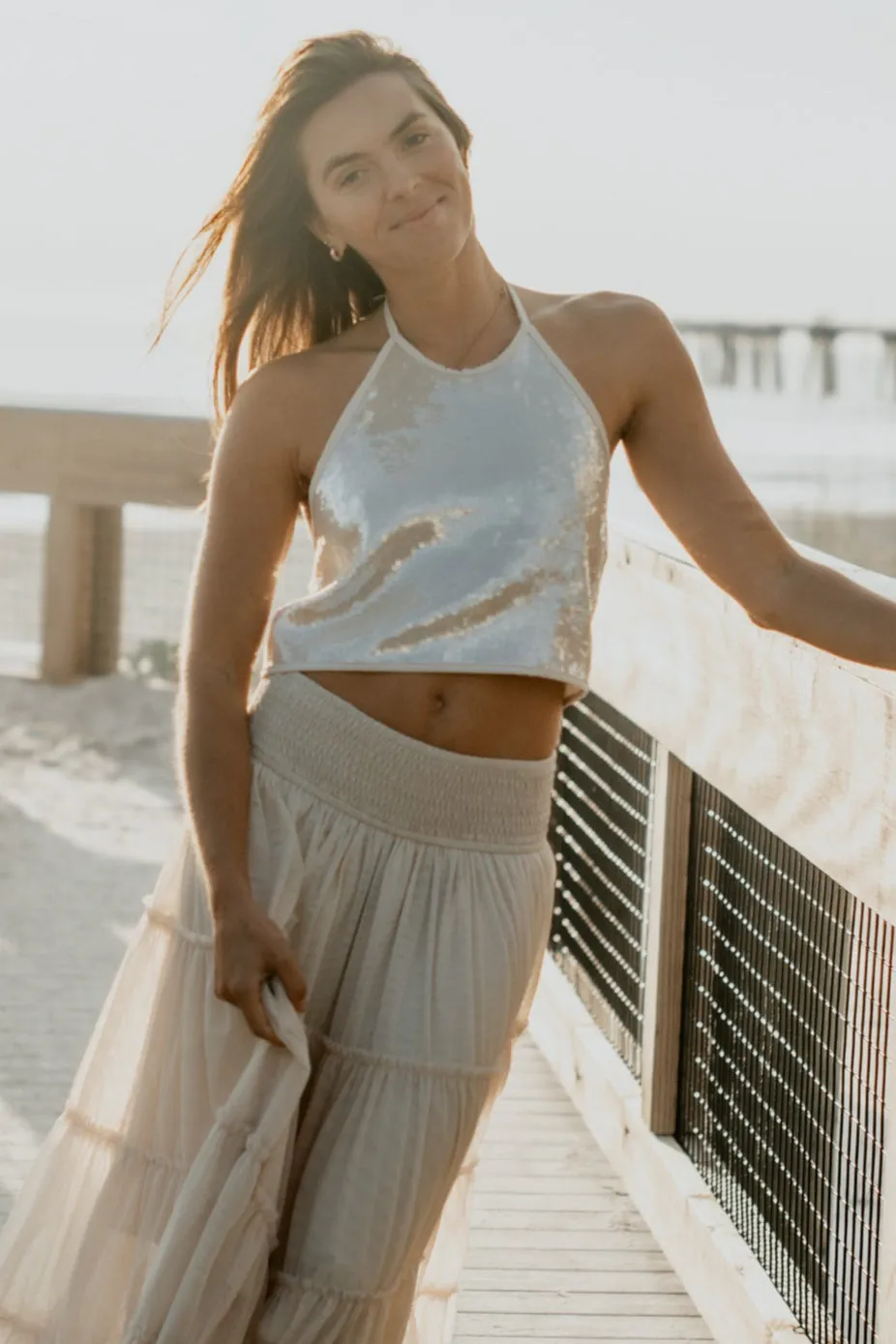 Women's Faye Halter (natural sequin) sold by Indie Blue product image thumbnail 4