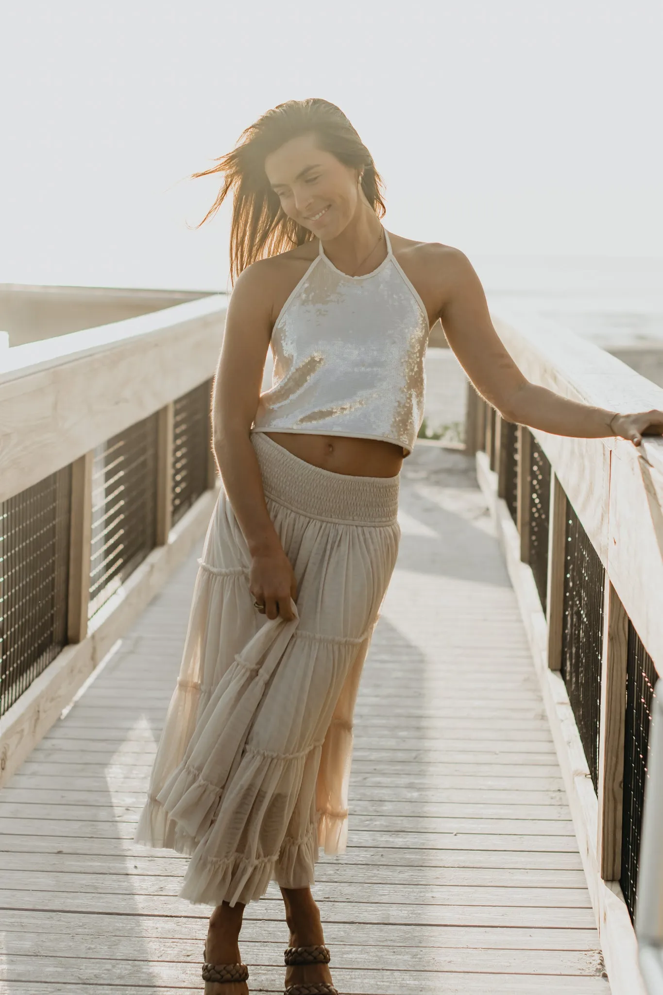 Women's Faye Halter (natural sequin) sold by Indie Blue product image thumbnail 5