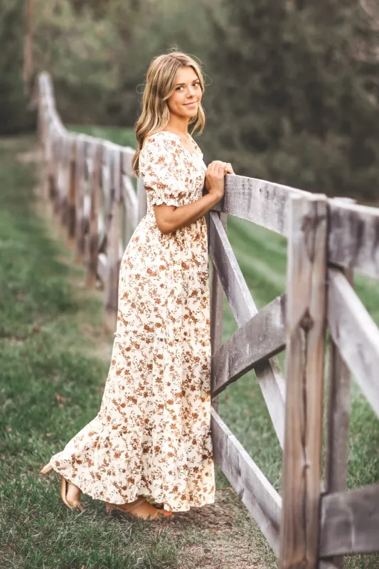 Women's Elle (mocha floral) sold by Indie Blue