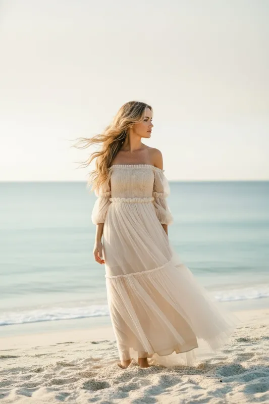 Women's Pippa Maxi (natural tulle) sold by Indie Blue