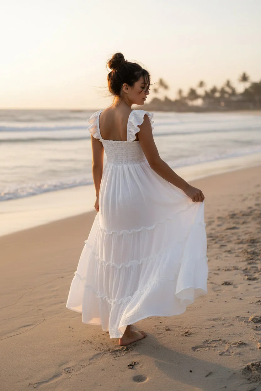 Women's Marabella Dress (white muslin) sold by Indie Blue