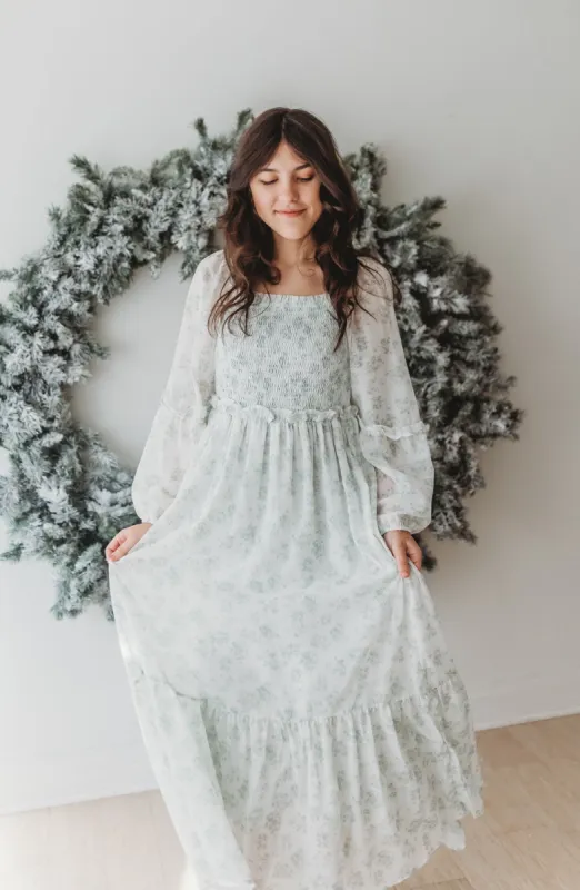 Women's Sophia Dress (wispy sage) sold by Indie Blue