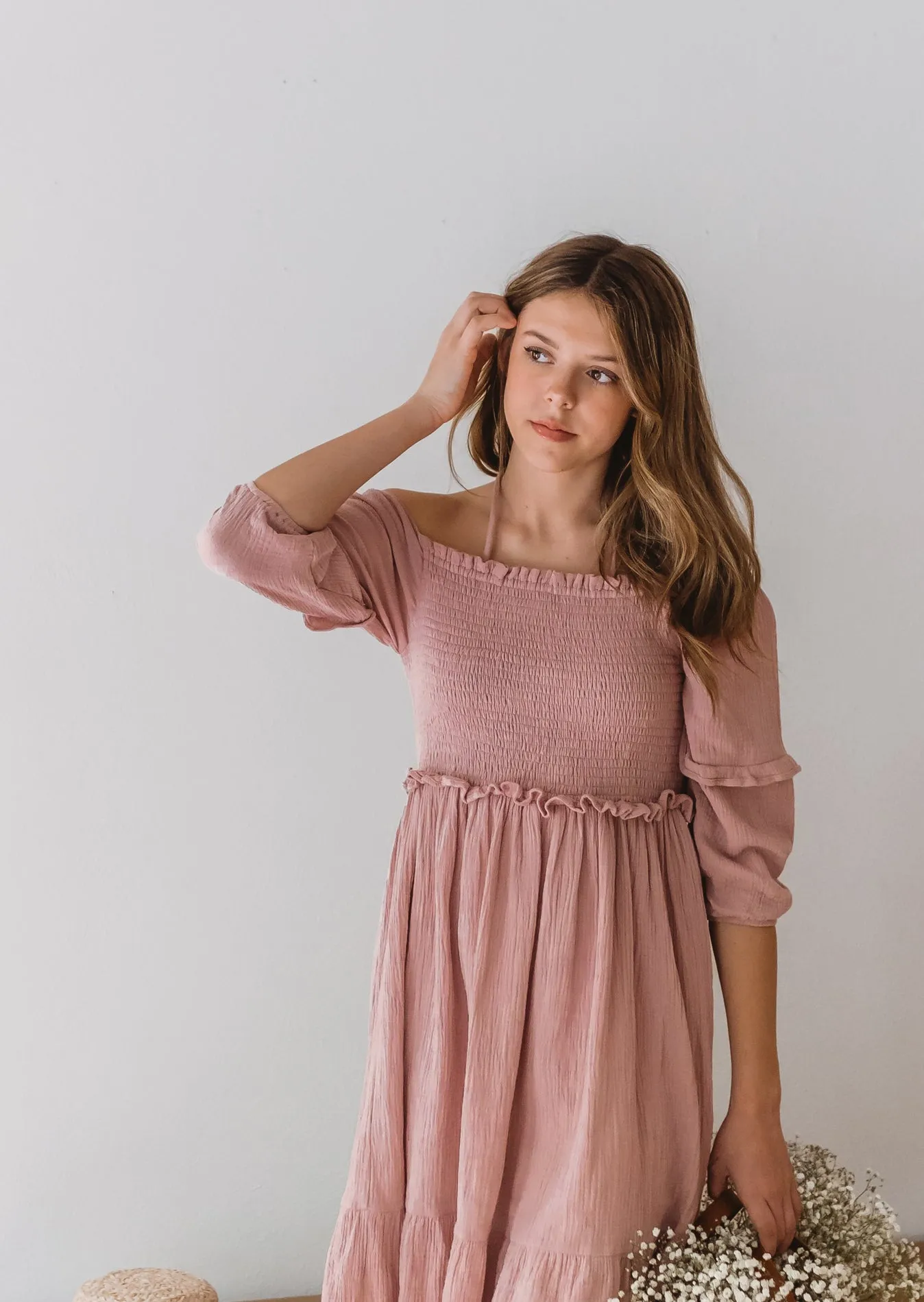 Women's Pippa Dress (peony muslin) sold by Indie Blue product image thumbnail 5