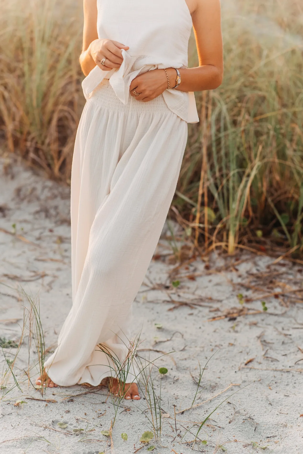 Women's Sadie Pants (light ivory muslin) FINAL SALE sold by Indie Blue product image thumbnail 2