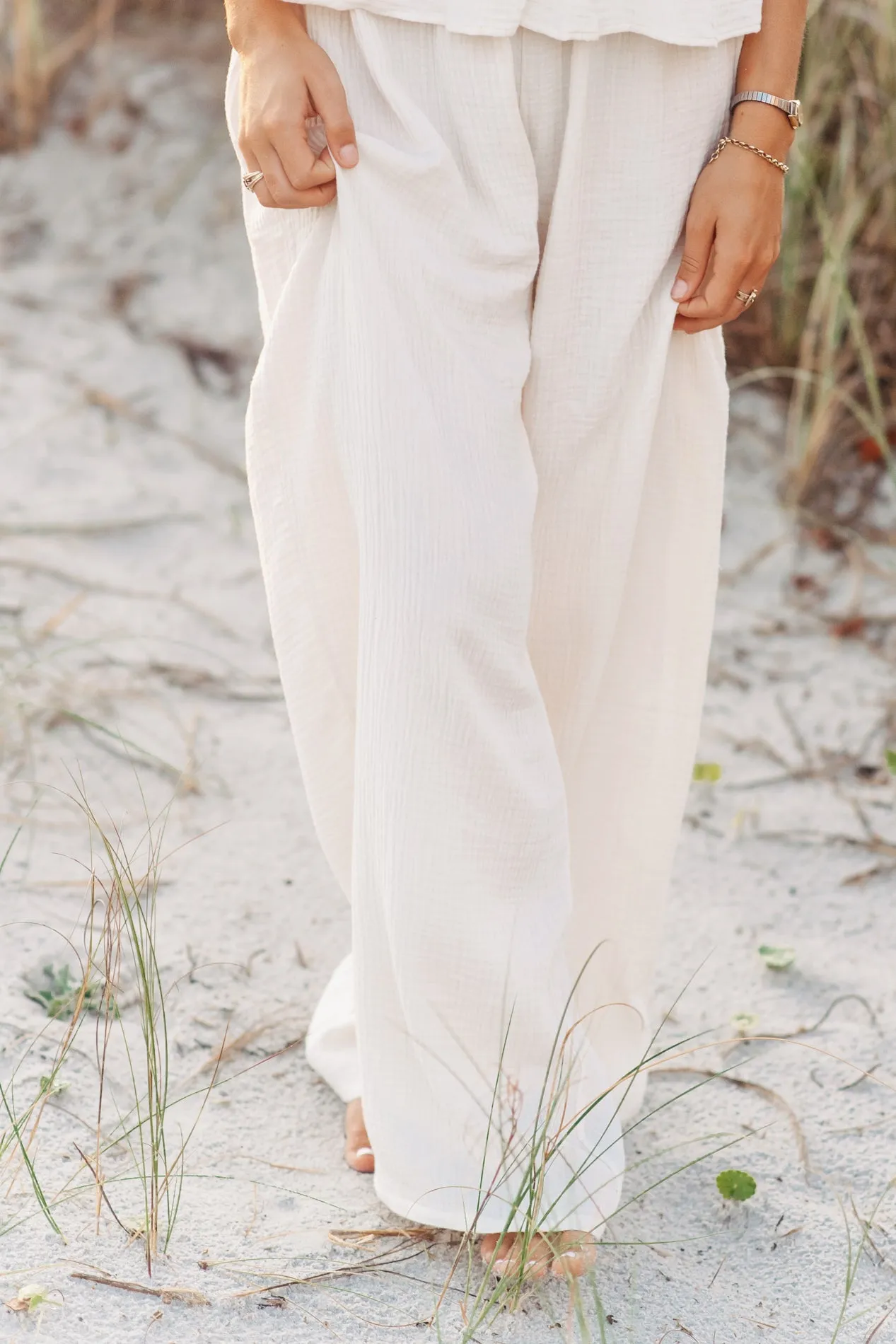 Women's Sadie Pants (light ivory muslin) FINAL SALE sold by Indie Blue product image thumbnail 4