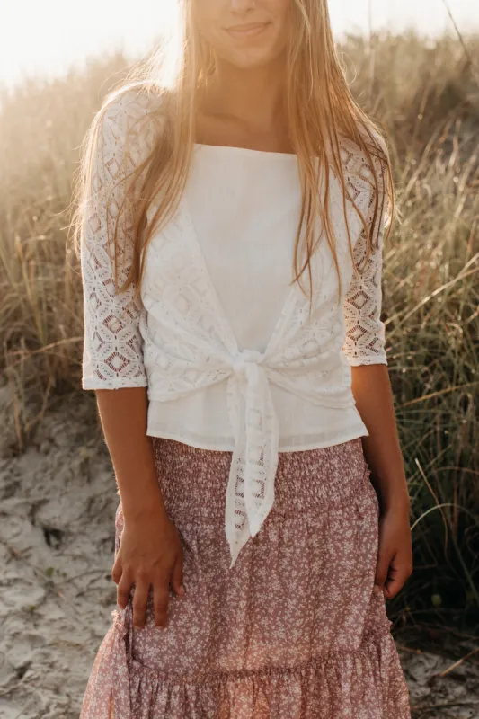 Women's Hadley Cardigan (light ivory) sold by Indie Blue