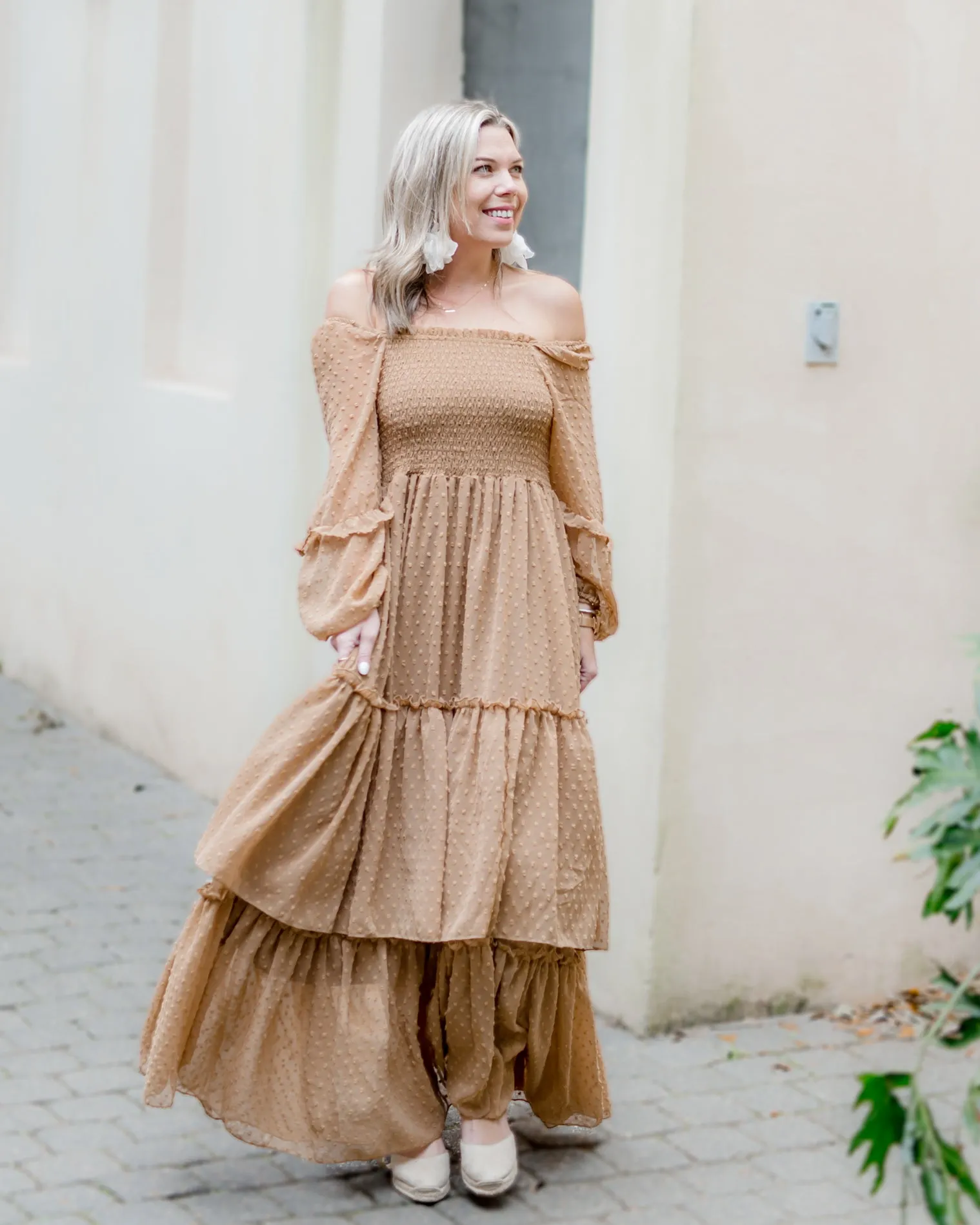 Women's Jolene (mocha swiss dot) sold by Indie Blue product image thumbnail 3