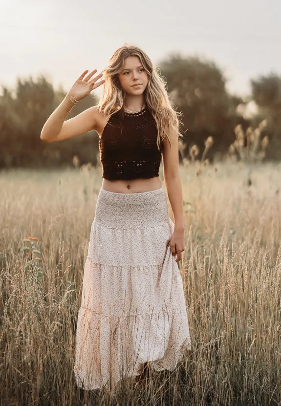 Women's Bella Dress-Skirt (ivory print) sold by Indie Blue product image thumbnail 3