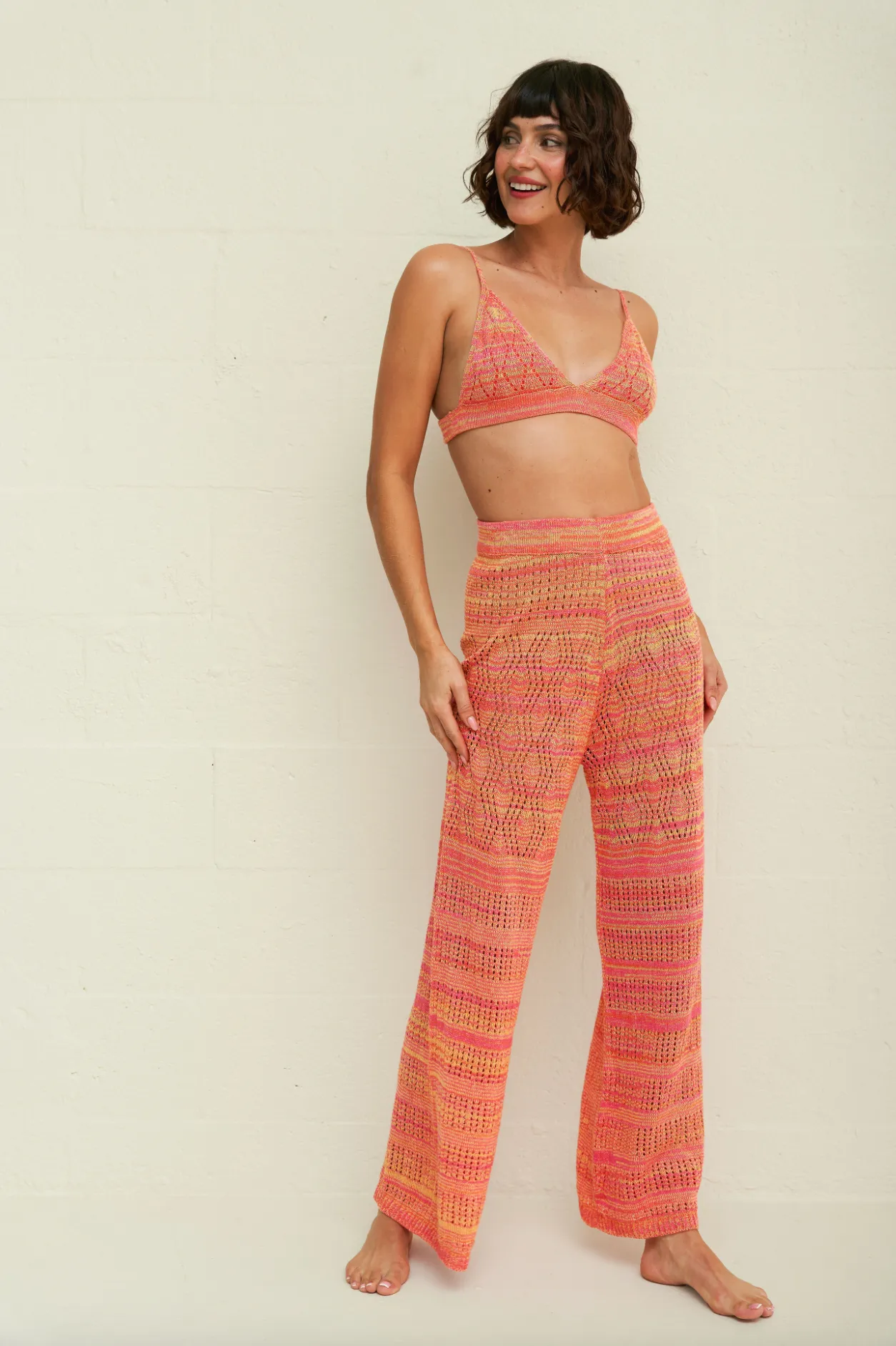 Knit Triangle Top & Pant Set sold by Pitusa