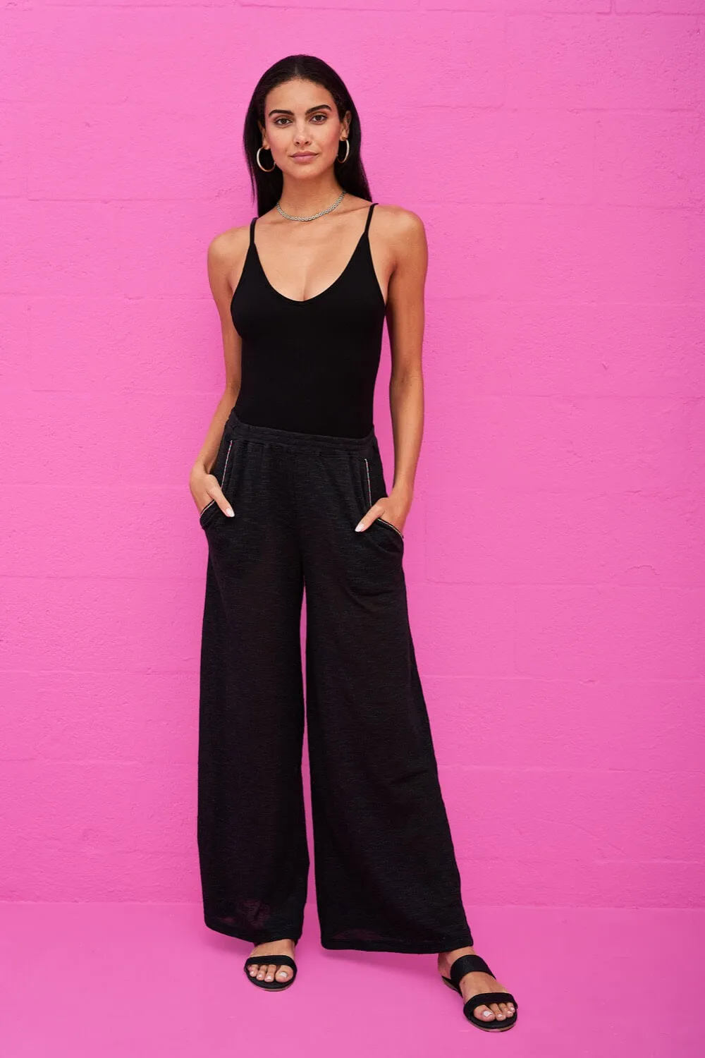 Slub Knit Wide Leg Pants sold by Pitusa product image thumbnail 3