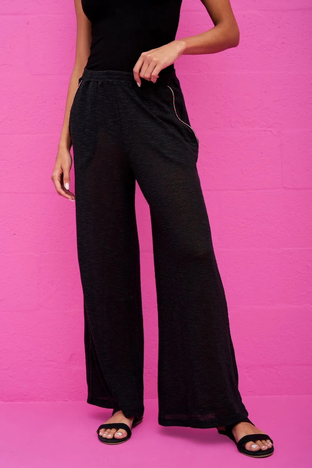 Slub Knit Wide Leg Pants sold by Pitusa product image thumbnail 2