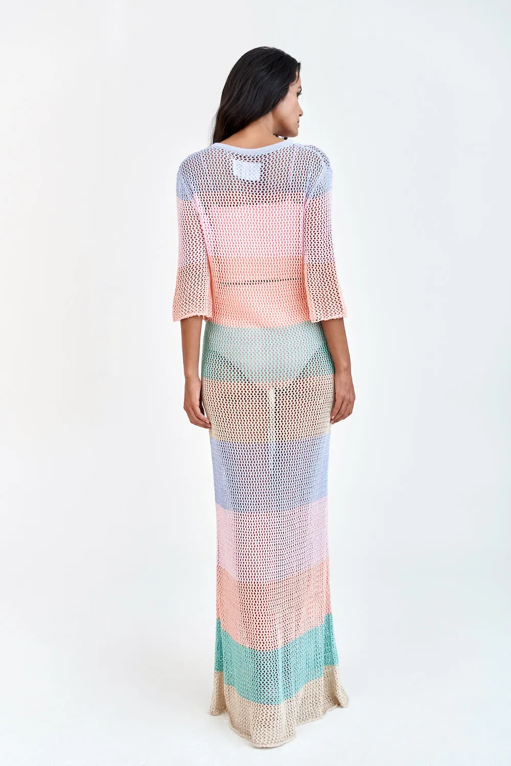 Rainbow Crochet Maxi Dress sold by Pitusa product image thumbnail 4