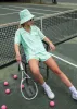 Terry Cloth Button-Down Top sold by Pitusa
