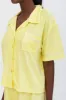 Terry Cloth Button-Down Top sold by Pitusa
