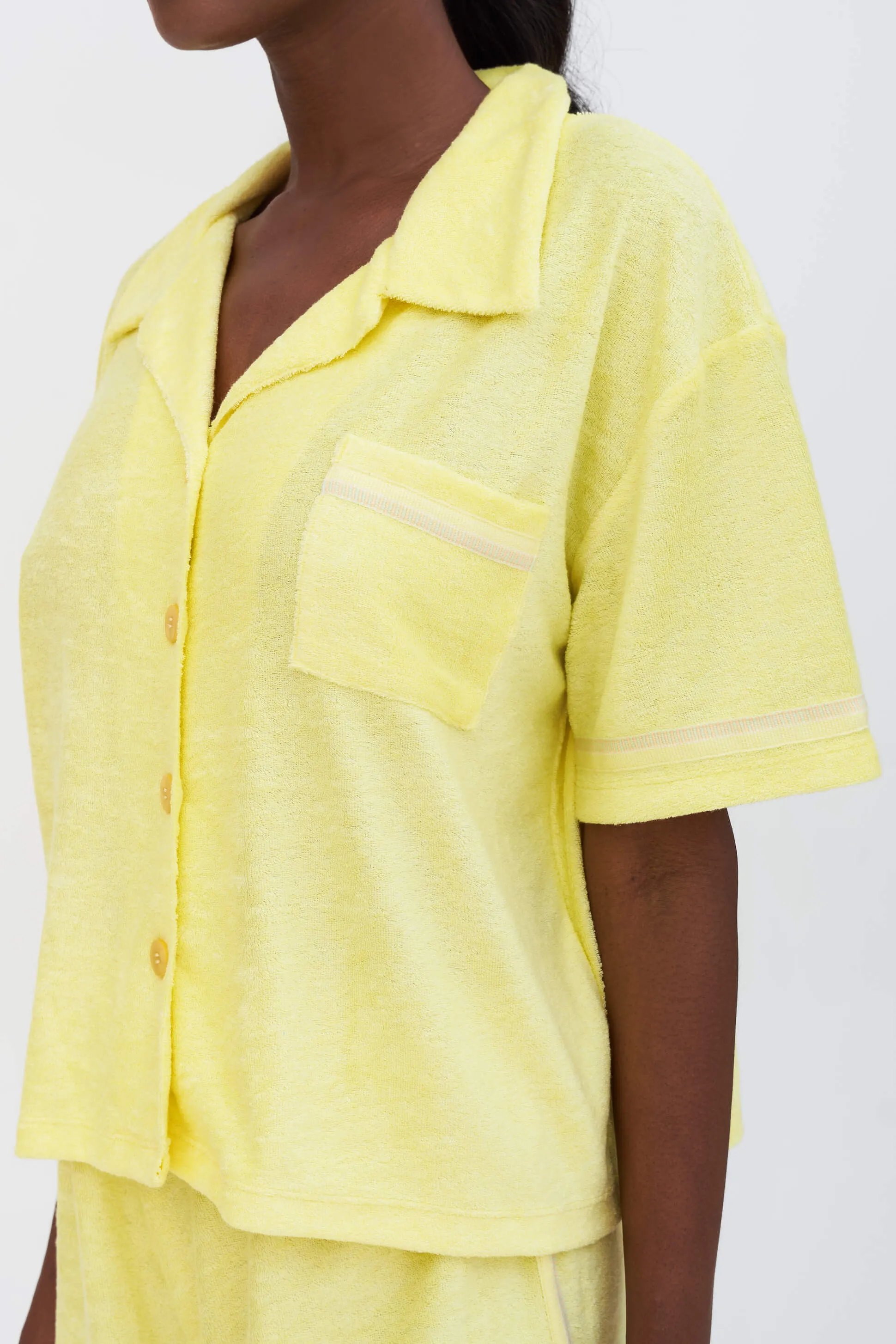 Terry Cloth Button-Down Top sold by Pitusa product image thumbnail 4