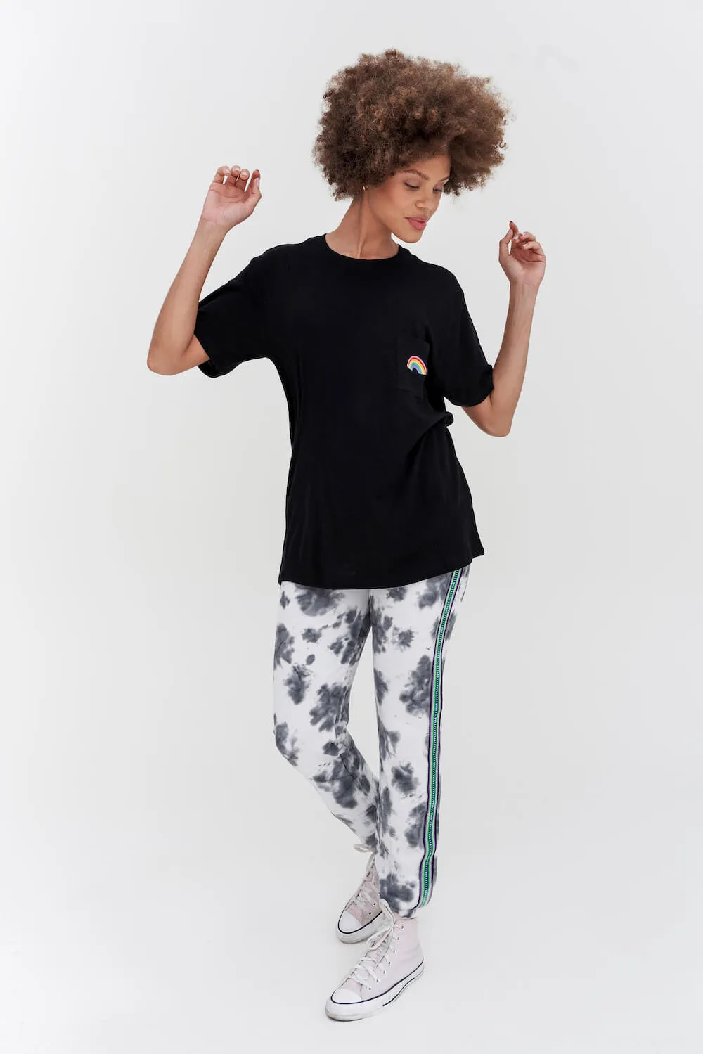 Embroidered Rainbow T-Shirt sold by Pitusa