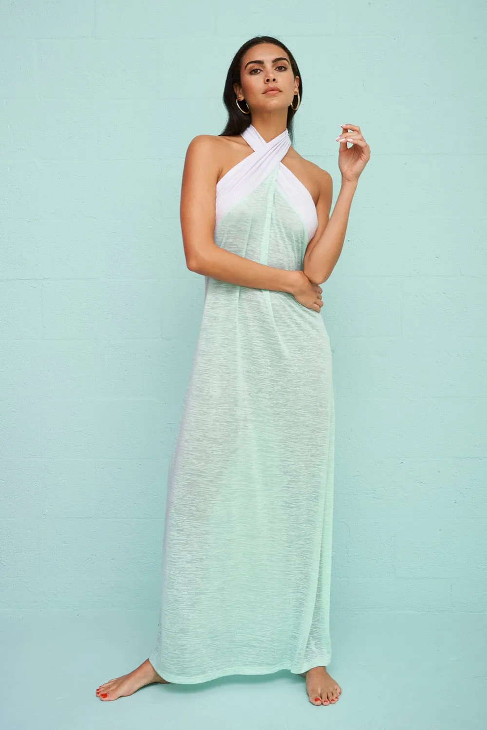 Crossover Halter Dress sold by Pitusa