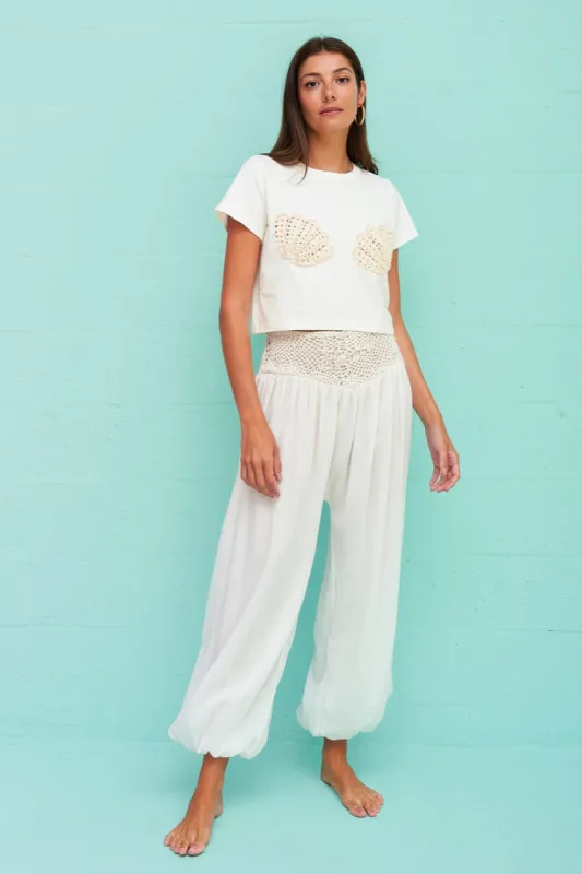 Crochet Motif T-Shirt made by Pitusa