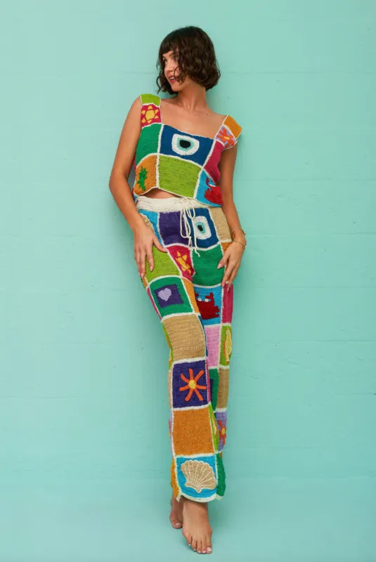 Crochet Patchwork Pants sold by Pitusa