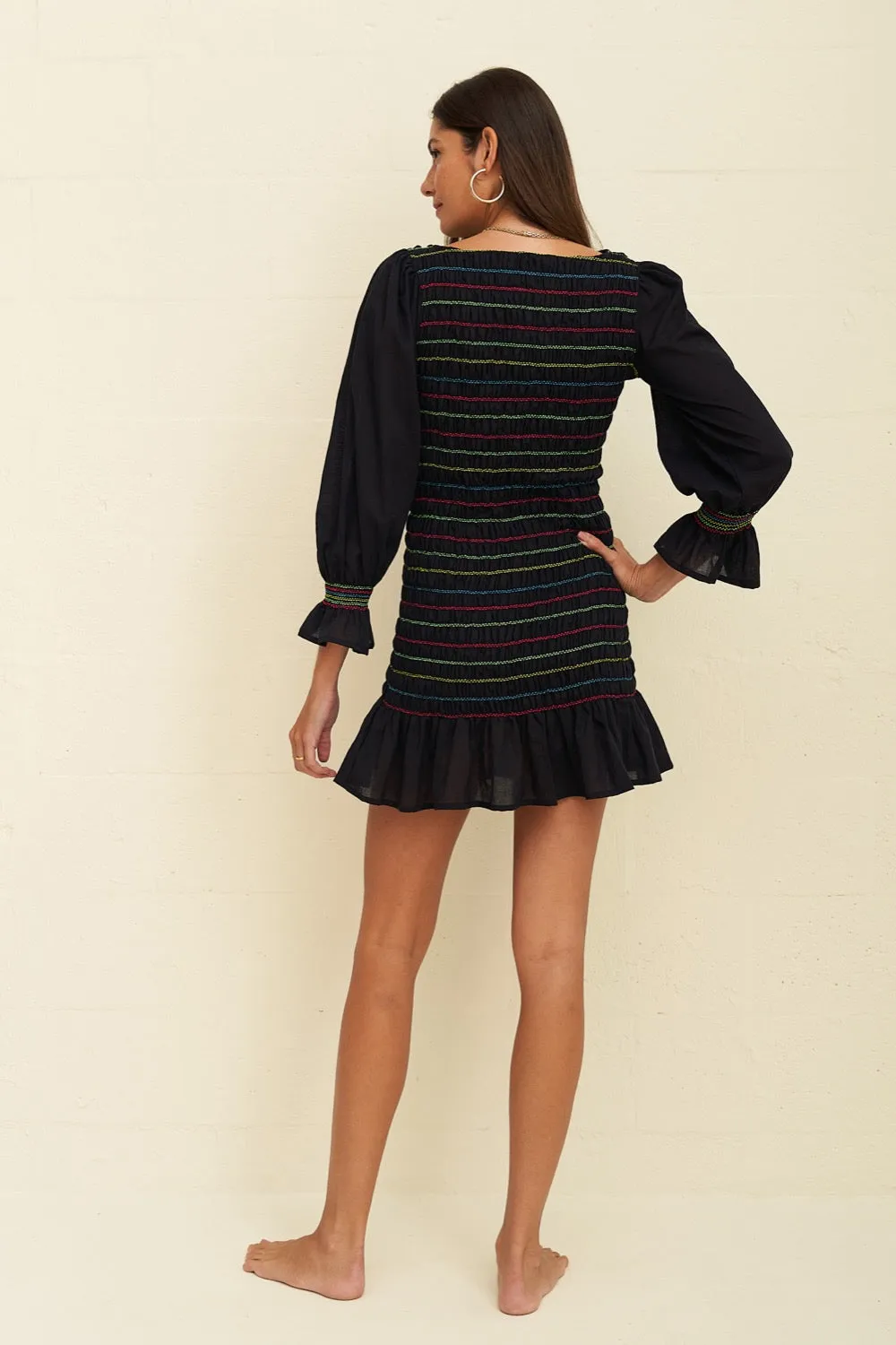 Smocked Long Sleeve Mini Dress sold by Pitusa product image thumbnail 5