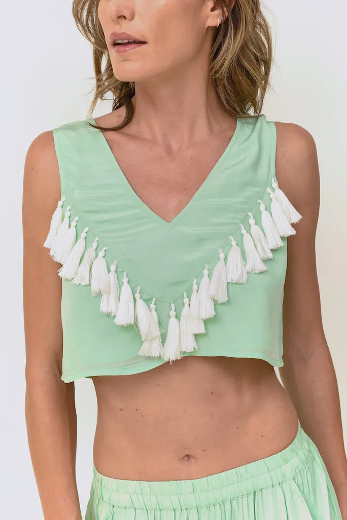 Silky Tassel Crop Top sold by Pitusa product image thumbnail 5