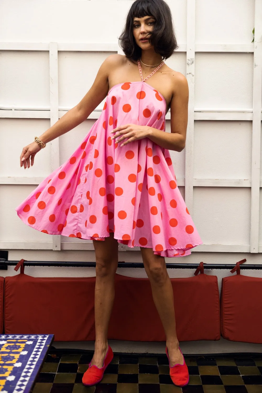 Polka Dot Crossover Halter Mini sold by Pitusa product image thumbnail 2