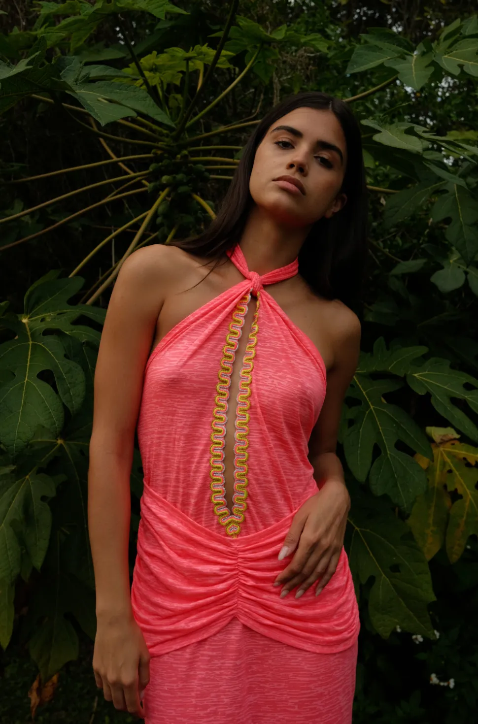 Cutout Halter Ruched Maxi sold by Pitusa product image thumbnail 2