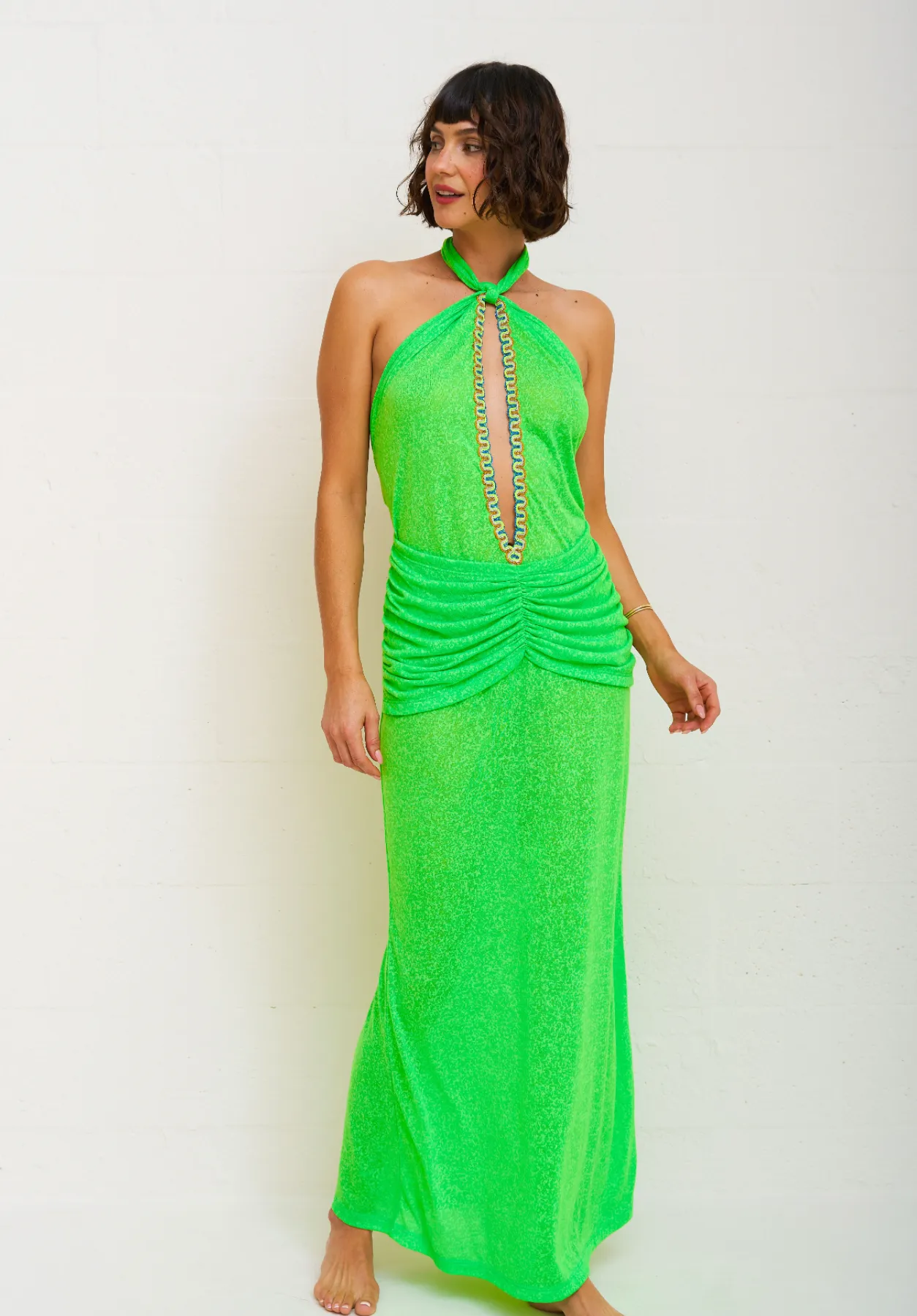 Cutout Halter Ruched Maxi sold by Pitusa product image thumbnail 3
