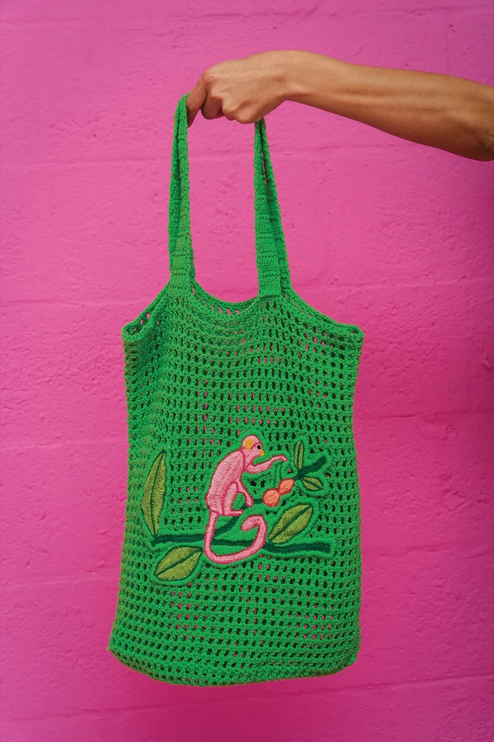 Crochet Embroidered Tote Bag sold by Pitusa