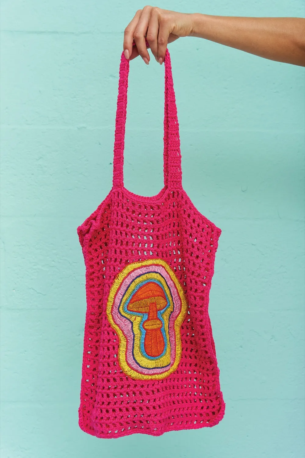 Crochet Embroidered Tote Bag sold by Pitusa product image thumbnail 3