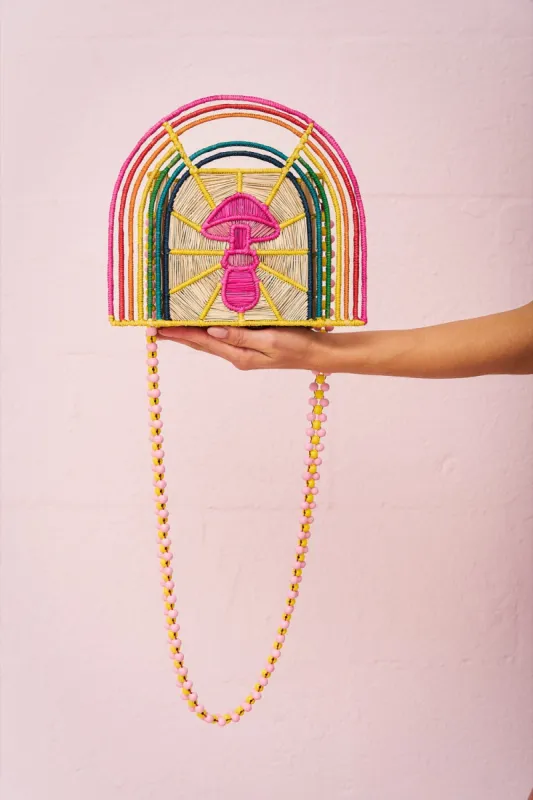 Rainbow Raffia Handbag sold by Pitusa