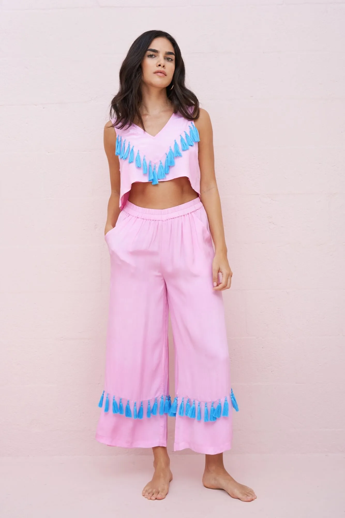 Silky Tassel Pants sold by Pitusa