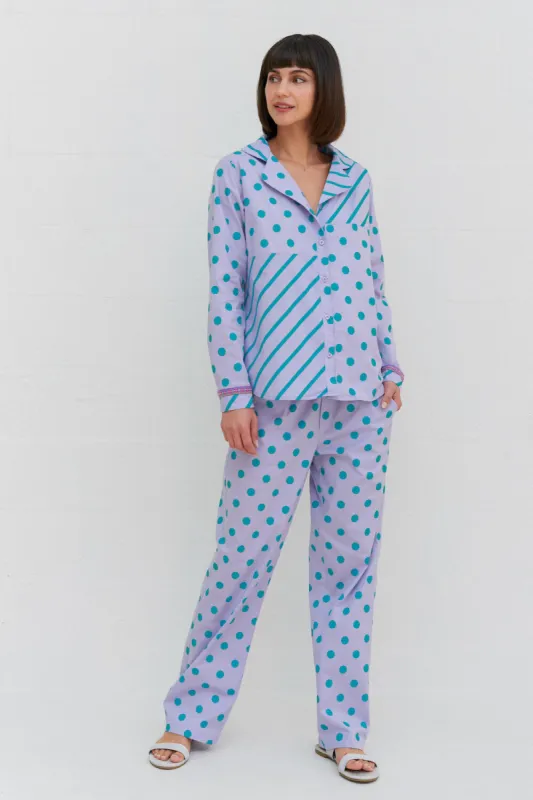 Pattern Play Classic Long Sleeve PJ Top and Pant sold by Pitusa