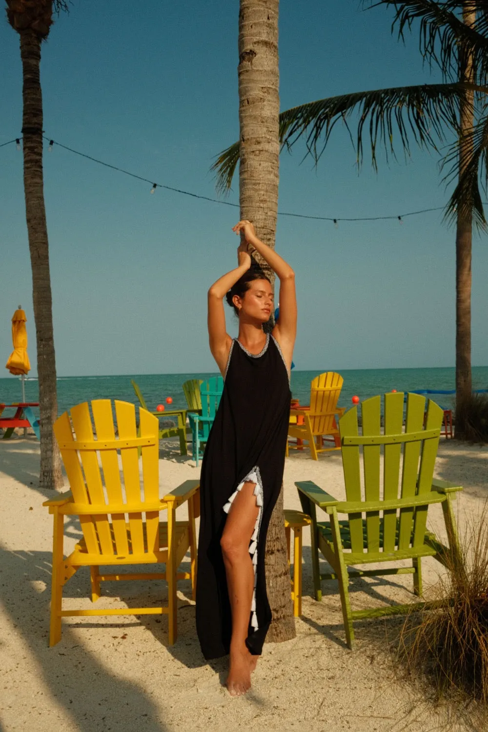 Monochromatic Tassel Slit Dress sold by Pitusa product image thumbnail 3