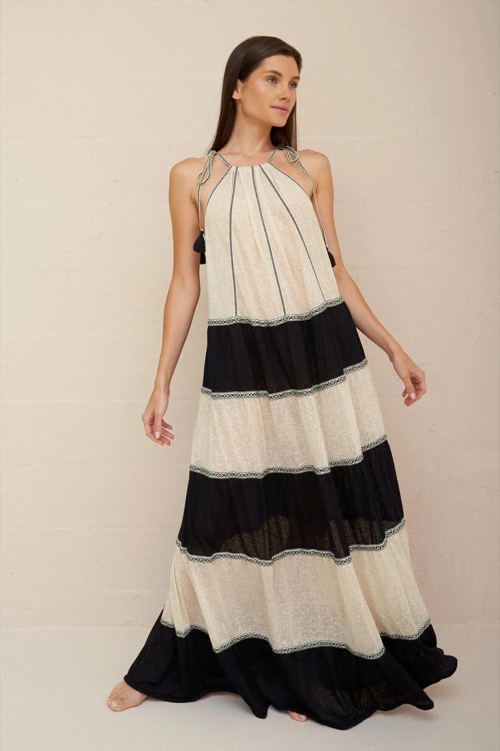 Aegean Tiered Dress sold by Pitusa