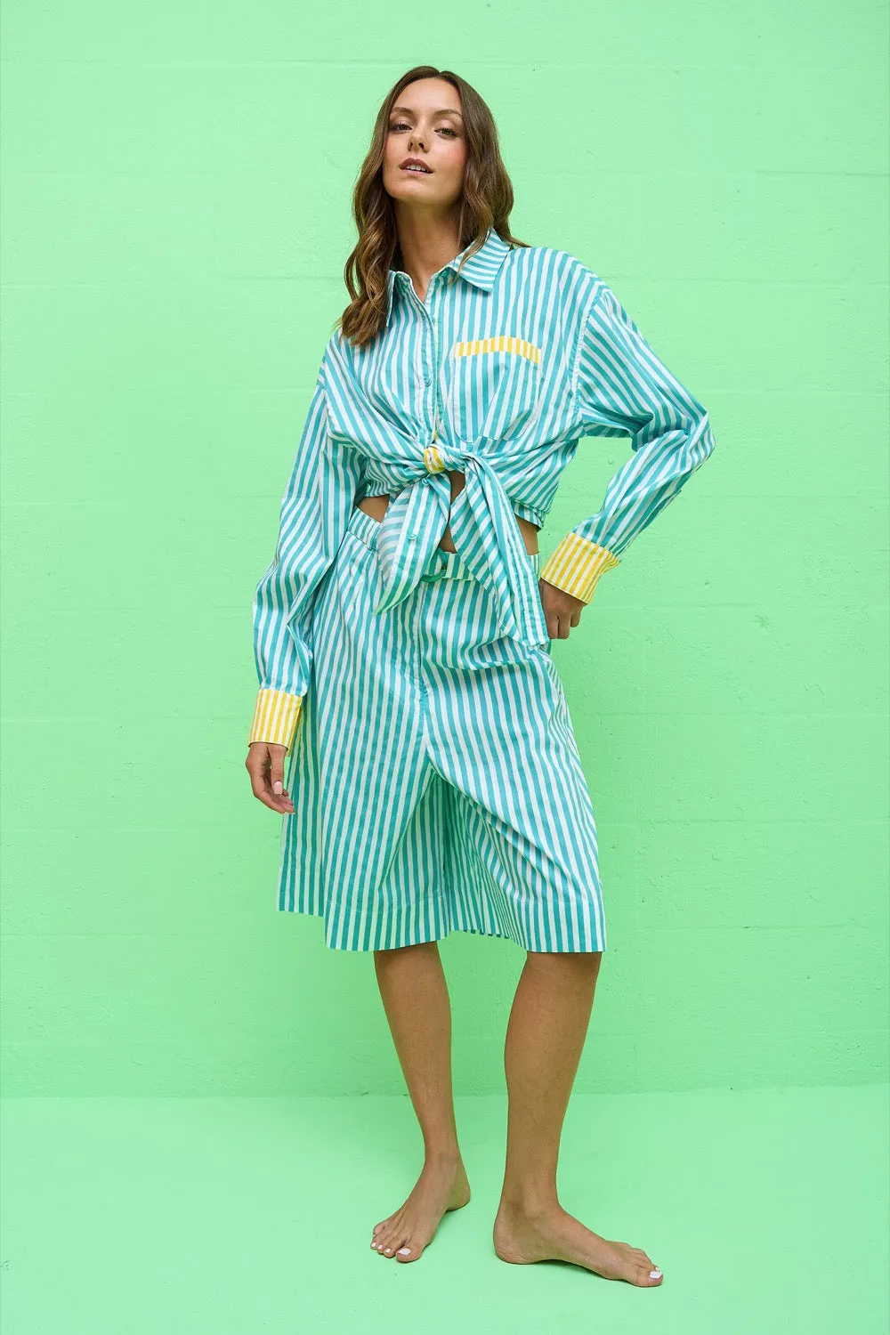 Colorblock Button Down Shirt sold by Pitusa product image thumbnail 3