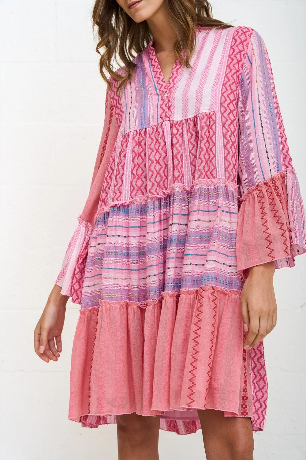 Patchwork Mini Boho Dress sold by Pitusa product image thumbnail 3