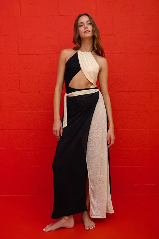 Colorblock Wrap Dress sold by Pitusa