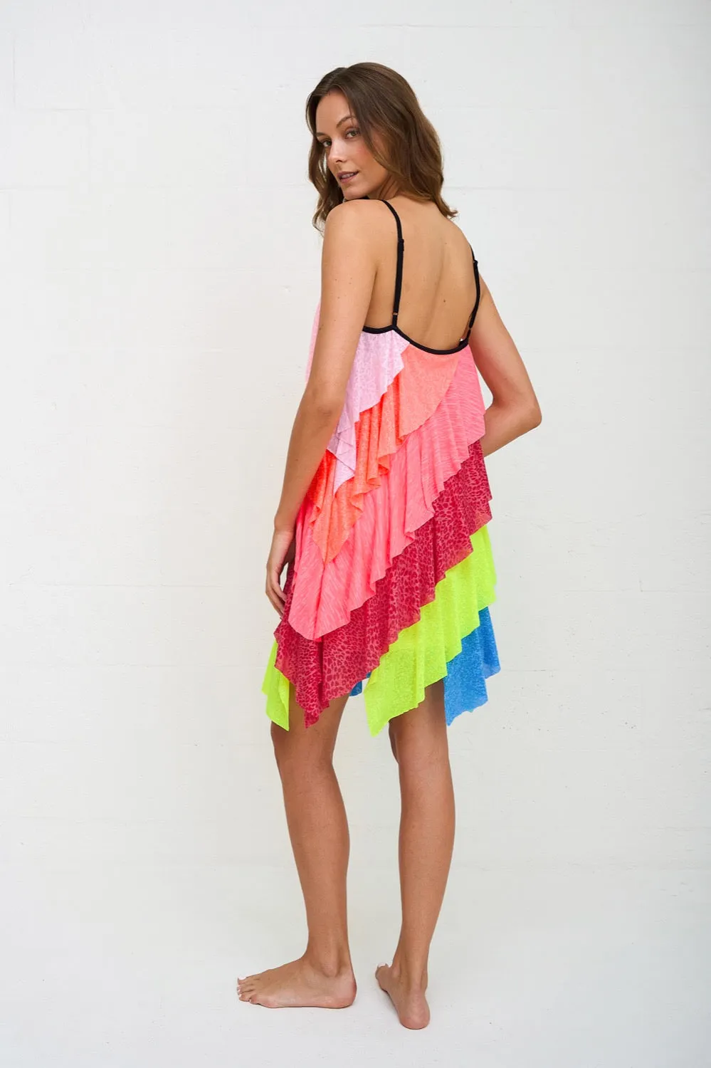 Asymmetric Mini Rainbow Dress sold by Pitusa product image thumbnail 5