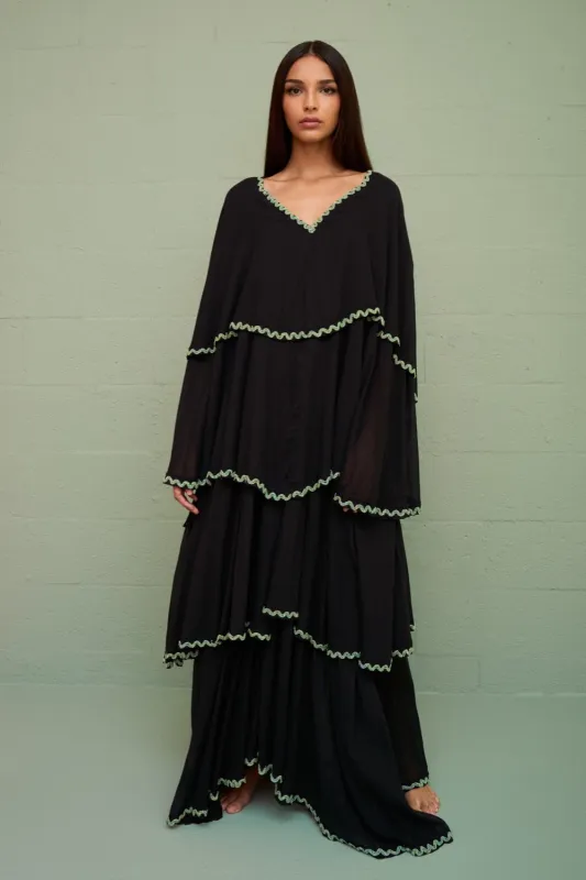 Soleil Beaded Tiered Kaftan sold by Pitusa