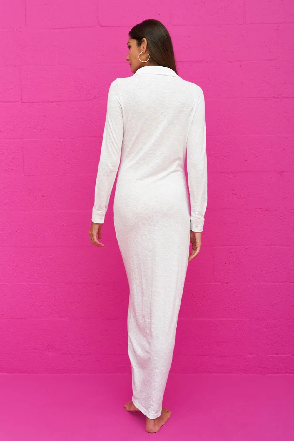 Pima Button Down Ruched Dress sold by Pitusa product image thumbnail 5