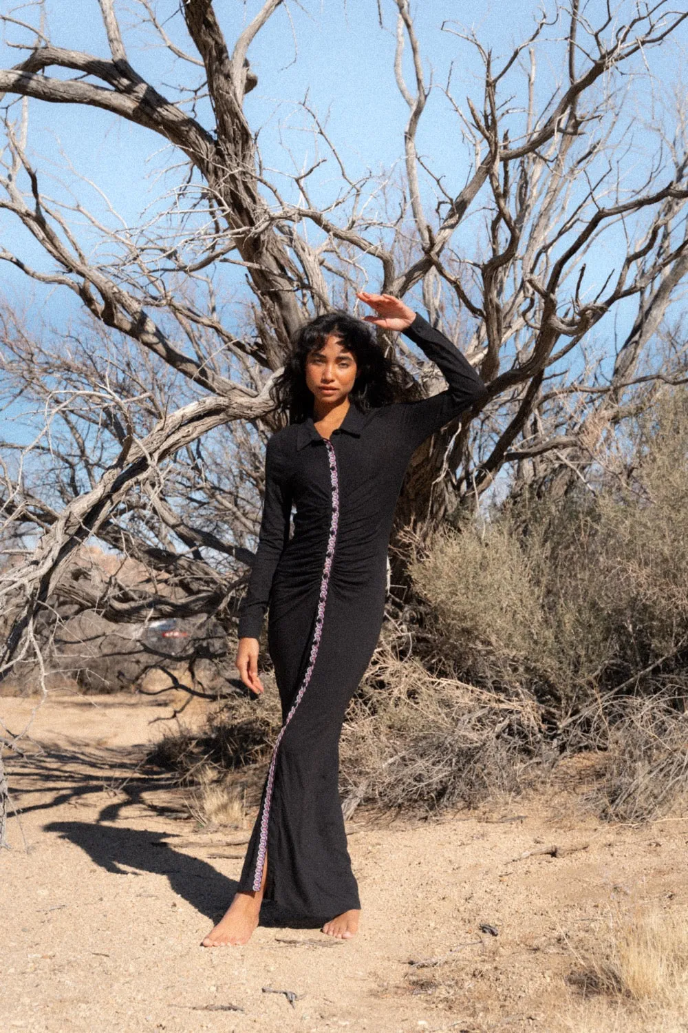 Pima Button Down Ruched Dress sold by Pitusa product image thumbnail 2