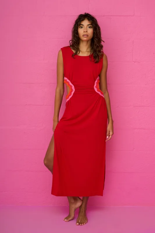 Crochet Cutout Knit Tank Dress made by Pitusa