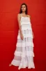 Beaded Strap Tiered Dress sold by Pitusa