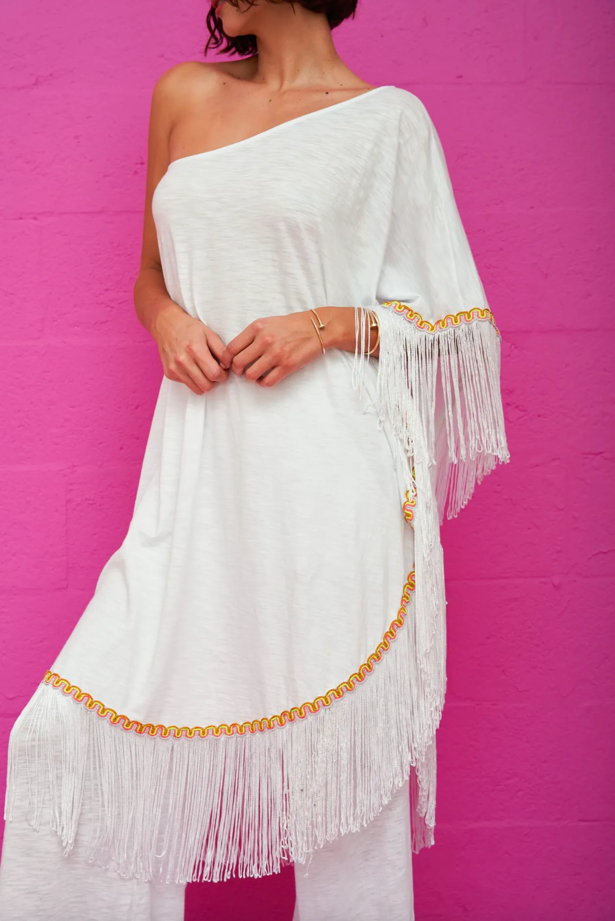 Pima One Shoulder Fringed Top & Pant Set sold by Pitusa product image thumbnail 4