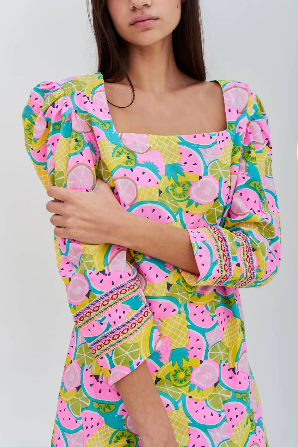 80s Puff Sleeve Mini Dress sold by Pitusa product image thumbnail 3